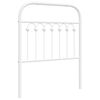 vidaXL Höfuðgafl úr Málmi Hvítur 80 cm