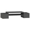 vidaXL Skj&aacute;standur Gr&aacute;r 70x27,5x15 cm Gegnheil Fura