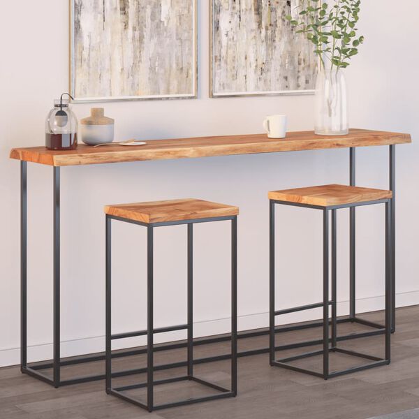 vidaXL Bor&eth;plata 180x40x2,5cm R&eacute;tthyrnd Gegnheil Akas&iacute;a N&aacute;tt&uacute;rul. Br&uacute;n