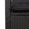 vidaXL 2 stykki gar&eth;bor&eth;stofusett me&eth; p&uacute;&eth;um Black Poly Rattan