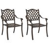 vidaXL Gar&eth;st&oacute;ll 2 pcs bronze 56 x 55 x 92.5 cm &Aacute;l