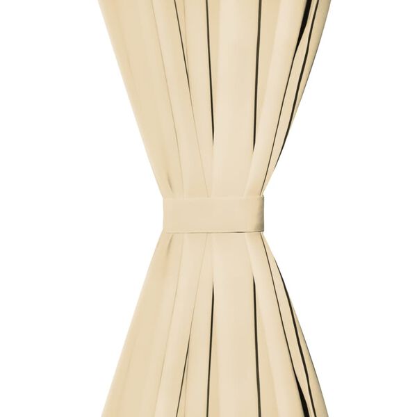 vidaXL Micro-satín Gluggatjöld 2 stk. með Lykkjum 140x175 cm Dröppuð