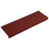 vidaXL Stigamottur sj&aacute;lfl&iacute;mandi 15 stk 65x21x4 cm Bordeauxrau&eth; r&eacute;tthyrnd br&uacute;n