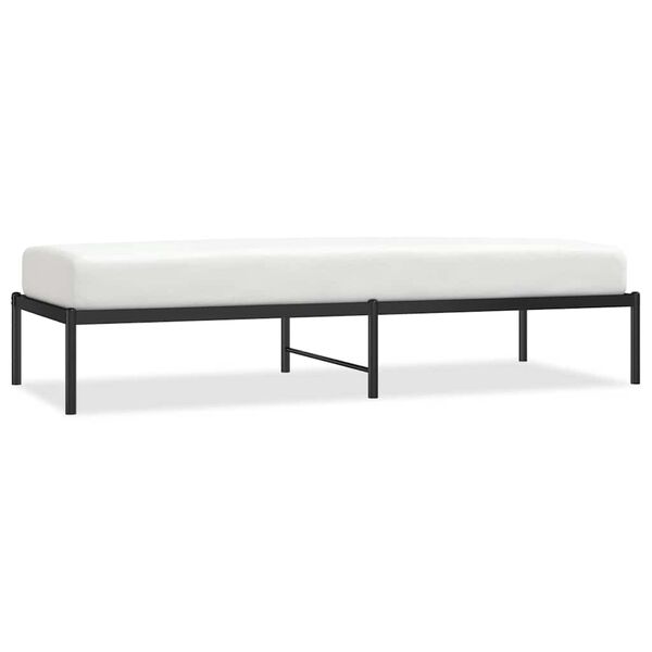 vidaXL R&uacute;mgrind &uacute;r m&aacute;lmi Svartur 75x190 cm