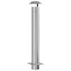 vidaXL Sk&oacute;r Framlengingu Silfur 25 x 25 x 132 cm stainless steel