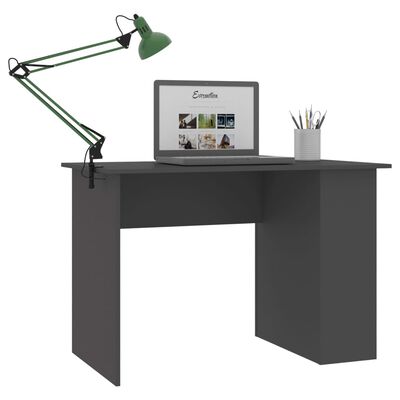 800578 vidaXL Desk Grey 110x60x73 cm Chipboard