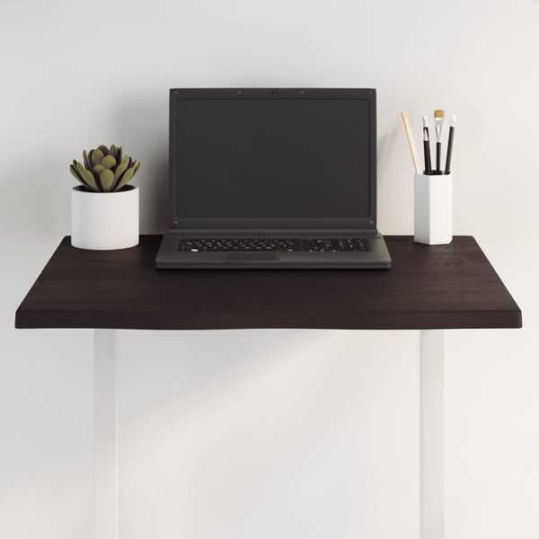 vidaXL Bor&eth;plata D&ouml;kkgr&aacute; 60x50x2 cm Me&eth;h&ouml;ndlu&eth; Eik N&aacute;tt&uacute;rul. Br&uacute;nir