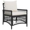 vidaXL Gar&eth;st&oacute;ll me&eth; p&uacute;&eth;i Svartur 73 x 61 x 77 cm p&oacute;l&yacute;rattan