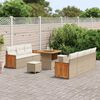 vidaXL Garðsófa sett 10 pcs Beige og krem 80 x 80 x 71 cm pólýrattan