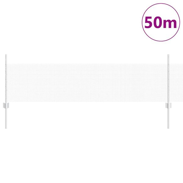 vidaXL Gir&eth;ing me&eth; p&oacute;st Silfur 0,5 x 50 m St&aacute;l