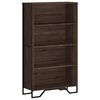 vidaXL B&oacute;kask&aacute;pur Br&uacute;n Eik 80x31x137,5 cm Samsettur Vi&eth;ur