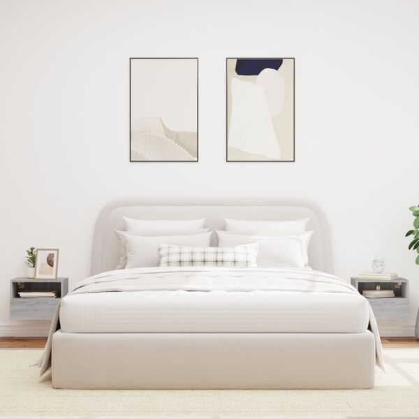 vidaXL Veggsj&oacute;nvarpssk&aacute;par 2 stk. Gr&aacute;ir 40x30x30 cm Samsettur Vi&eth;ur