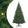vidaXL Gervi j&oacute;latr&eacute; me&eth; 300 LED Gr&aelig;nn 240 cm PVC, st&aacute;l og plast