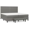 vidaXL H&oacute;lfa&eth; Springr&uacute;m me&eth; D&yacute;nu D&ouml;kkgr&aacute;tt 200x200 cm Efni