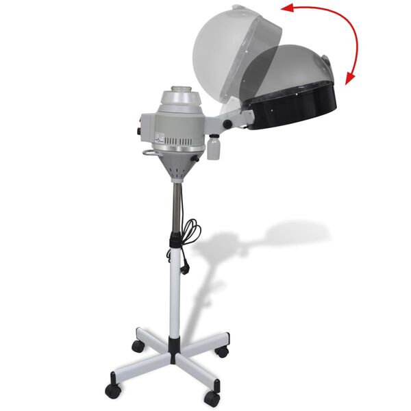 Gufuhjálmur fyrir hár með hreyfanlegu grunnstykki