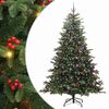 vidaXL Gervi j&oacute;latr&eacute; me&eth; 300 LED Gr&aelig;nn 240 cm PVC, Metall og Plastefni
