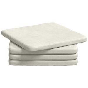 vidaXL Setjp&uacute;&eth;ar 4 pcs Rj&oacute;malitur 40 x 40 x 3 cm Flauel