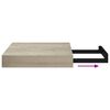 vidaXL Vegghengdar Hillur 4 stk. Eikarlita&eth;ar 23x23,5x3,8 cm MDF