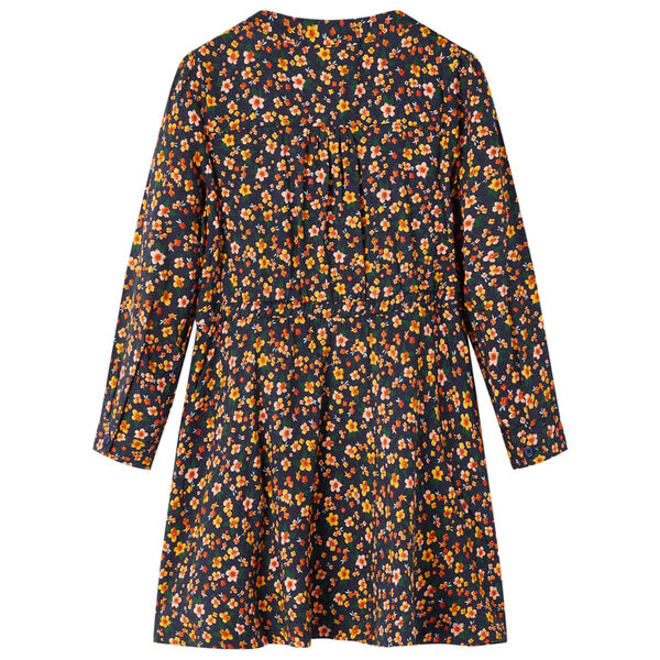 Barnakjóll með Síðum Ermum Dökkblár 104