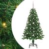 vidaXL Gervi j&oacute;latr&eacute; me&eth; 150 LED Gr&aelig;nn 150 cm PVC, st&aacute;l og plast