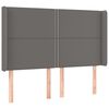 vidaXL H&ouml;f&eth;agafl me&eth; Eyrum 147x16x118/128 cm Gr&aacute;tt Gervile&eth;ur
