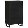 vidaXL Hár Skápur Svartur 60x33x100 cm Gegnheill Mangóviður