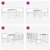 vidaXL Garð Bistro Set 3 pcs Brúnn Hrein akasíutré