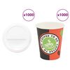 vidaXL Papp&iacute;rs kaffibollar me&eth; loki 1000 stk 8oz 240ml