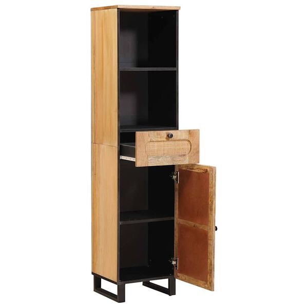 vidaXL Baðherbergisskápur Brúnn 38 x 33 x 160 cm Hart mangótré