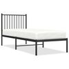 vidaXL R&uacute;mgrind &uacute;r M&aacute;lmi &aacute;n D&yacute;nu me&eth; H&ouml;f&eth;agafli Sv&ouml;rt 80x200cm