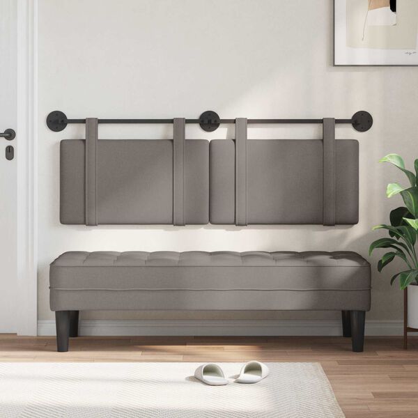 vidaXL Hengisk&aacute;li Vegghengt Einlita M&oacute;gr&aacute;r 150 x 55 x 5 cm d&uacute;kur