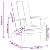 vidaXL Folding Adirondack stóll Hvítt 74.5 x 80.5 x 90cm HDPE