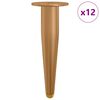 vidaXL Stendur f&aelig;tur 12 pcs gold 98 x 40 mm J&aacute;rn