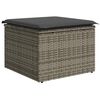 vidaXL Gar&eth;s&oacute;fa sett me&eth; geymslu 9 pcs Gr&aacute;r Poly rattan