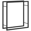 vidaXL Eldivi&eth;argrind M&ouml;tt Sv&ouml;rt 80x28x86 cm St&aacute;l