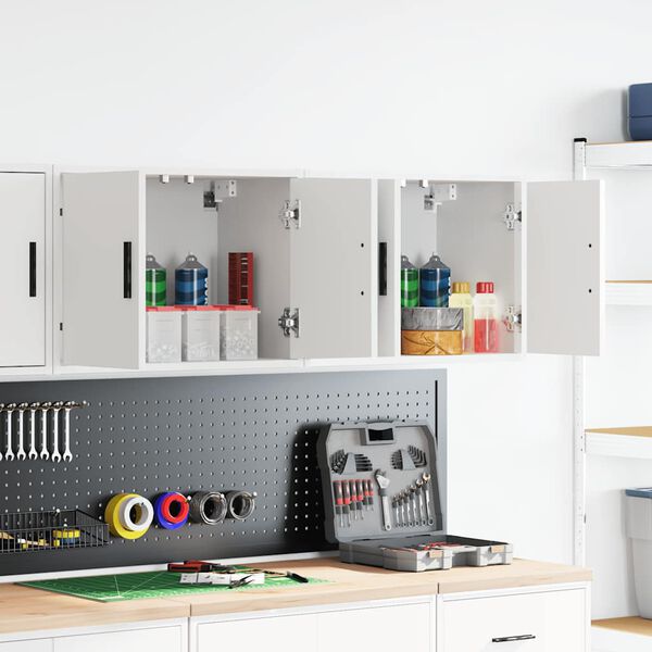 vidaXL B&iacute;lsk&uacute;rsveggsk&aacute;par 2 stk. Hv&iacute;tir Samsettur Vi&eth;ur