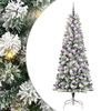 vidaXL Gervi hengdu j&oacute;latr&eacute; me&eth; 300 LED Gr&aelig;nn og hv&iacute;tur 240 cm