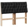 vidaXL B&oacute;lstru&eth; r&uacute;mgafl Svartur 120 cm Solid furuhikk
