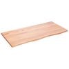 vidaXL Bor&eth;plata Lj&oacute;sbr&uacute;n 100x50x2 cm Me&eth;h&ouml;ndlu&eth; Gegnheil Eik