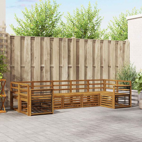 vidaXL S&oacute;fasett 7 pcs N&aacute;tt&uacute;rulegur Hrein akas&iacute;utr&eacute;