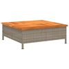 vidaXL S&oacute;lhl&iacute;farstandshl&iacute;f 70x70x25 cm Gr&aacute;tt P&oacute;l&yacute;rattan og Akas&iacute;a