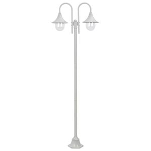 vidaXL Gar&eth;lj&oacute;sastaur E27 220 cm &Aacute;l Tveggja Lampa Hv&iacute;tur