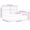 vidaXL LED Box Spring R&uacute;m me&eth; d&yacute;nu D&ouml;kk br&uacute;nt 180 x 200 cm d&uacute;kur