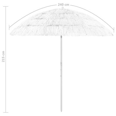 314701 vidaXL Beach Umbrella White 240 cm