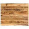 vidaXL Bor&eth;plata 90x80x2,5 cm N&aacute;tt&uacute;rulegar Br&uacute;nir Gegnheill Mang&oacute;vi&eth;ur
