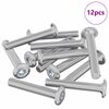vidaXL H&ouml;fu&eth;l&aacute;saskr&uacute;fa 12 pcs Silfur M6 x 35 mm St&aacute;l