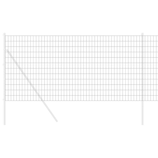 vidaXL Evrópsk girðing Grár 1.4 x 10 m PVC-húðaður járn