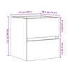 vidaXL Sink Cabinet Sonoma Eikarlitur 41x38,5x45 cm Samsettur Vi&eth;ur