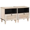 vidaXL Noat&ouml;flu sk&aacute;pur me&eth; sk&uacute;ffu 2 pcs Drapplita&eth;ur 40 x 33 x 46 cm