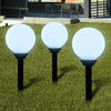 S&oacute;larlampi &iacute; Gar&eth;inn K&uacute;lulaga LED 20 cm 3 stk. me&eth; Jar&eth;festingu